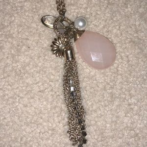 Long charm necklace